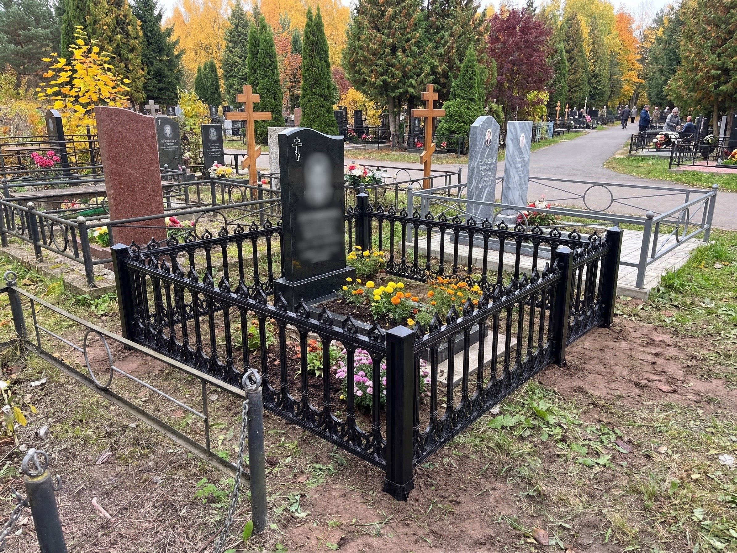 Ритуальные ограды из полимера